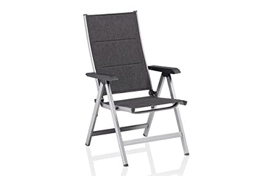 Kettler BasicPlus Padded multi-position chair, silver/light grey, aluminum/textilene, 0301201-9300, adjustable backrest on sale